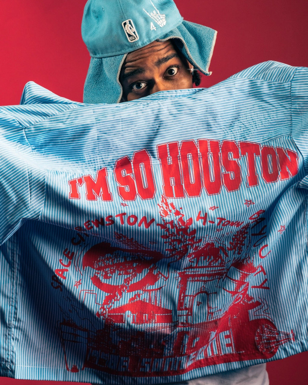 I'm So Houston Mechanic Button Up