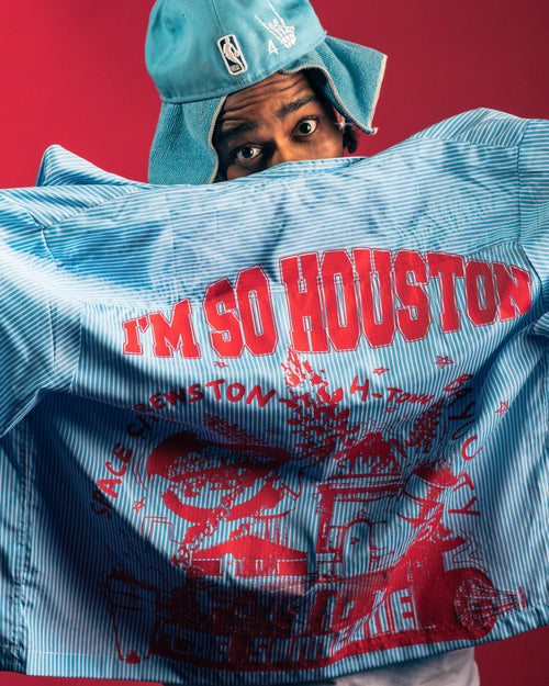 I'm So Houston Mechanic Button Up
